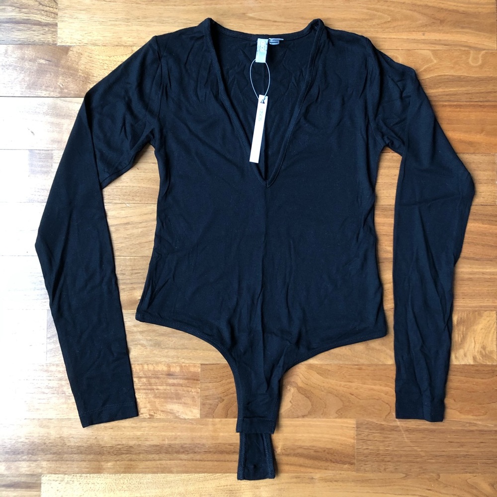 ASOS V-neck Long Sleeve Bodysuit